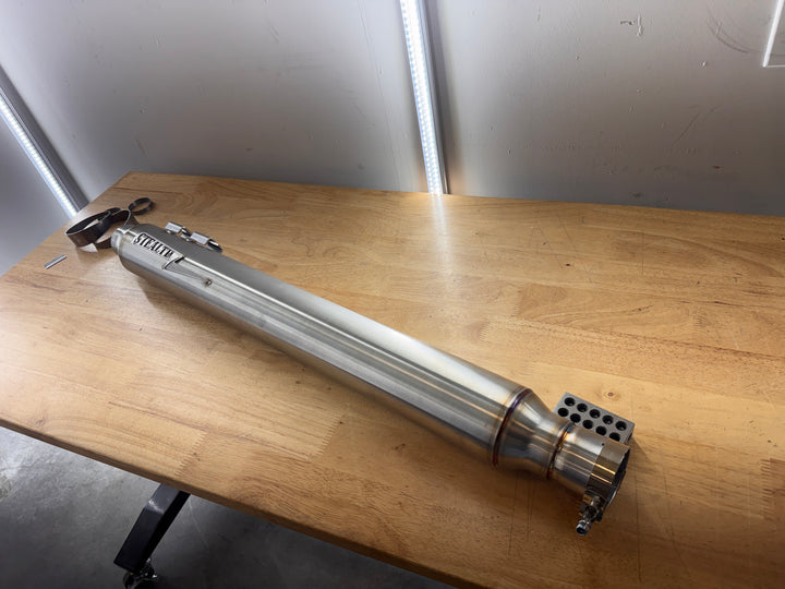 Pipe Bomb Full Length Harley Bagger Slip On 2.25" Muffler