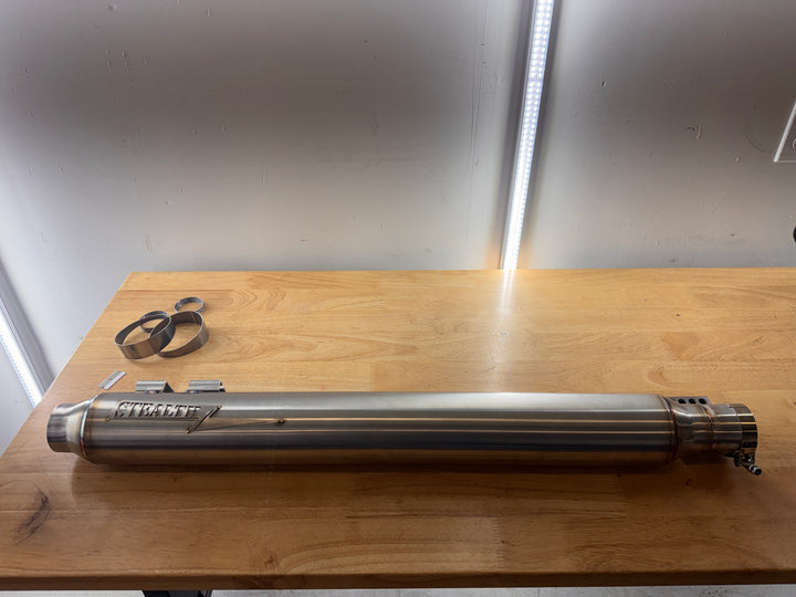 Pipe Bomb Full Length Harley Bagger Slip On 2.25" Muffler