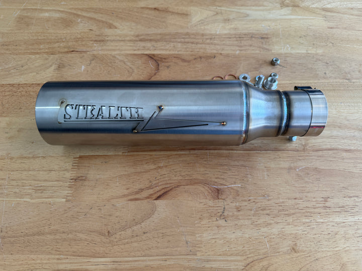 Stealth Pipes Breacher muffler – American-made stainless modular exhaust upgrade, fits all Stealth headers