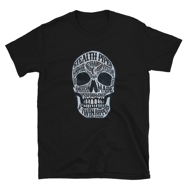 Stealth Gotta Have Skulls T-shirt in black – skull design with “Stealth Pipes Performance” text